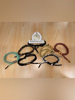 Rastaclat Braided Bracelet Pack - Black, Olive, Tan, White